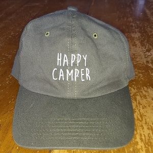 Happy camper baseball cap hat